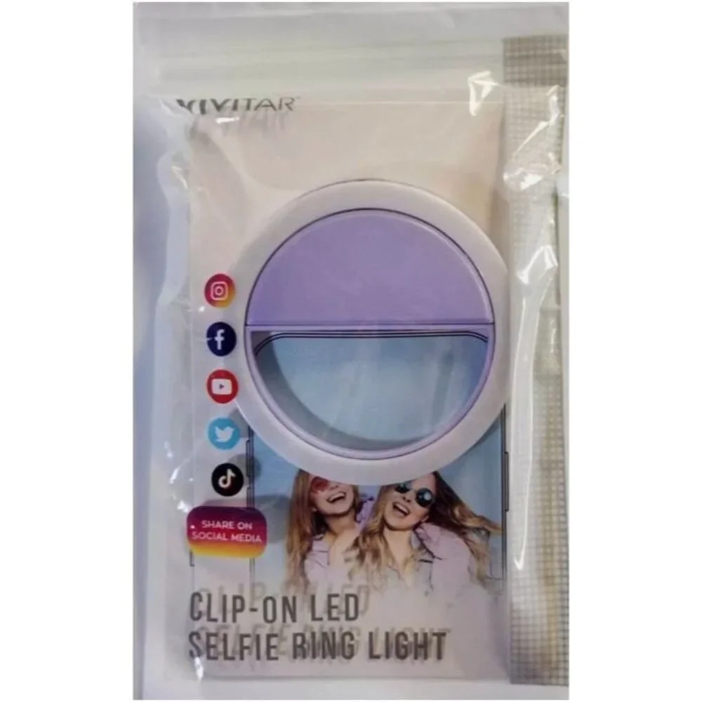 Vivitar Clip-On Vlogging Selfie Ring Light and Clip-on LED (12 items total)